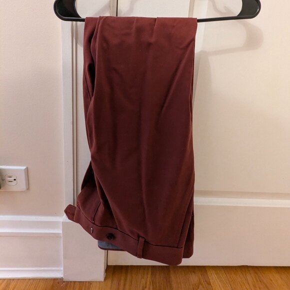 Charles Tyrwhitt Ultimate Non-Iron Chinos - Maroon - Picture 5 of 5